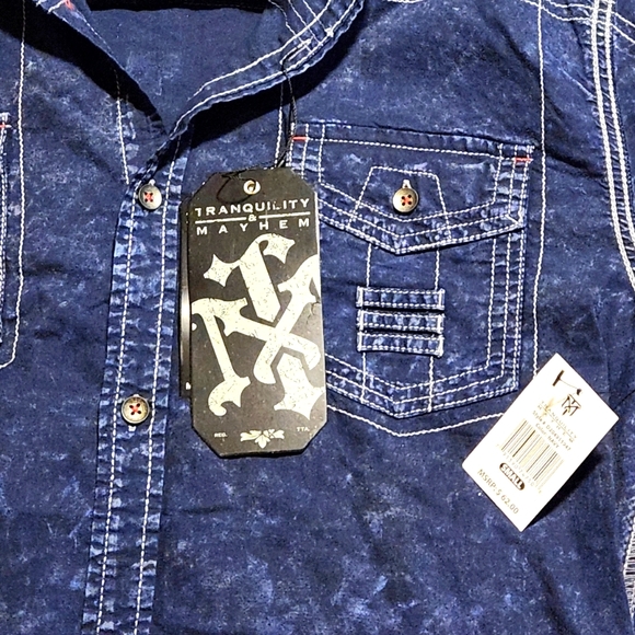 Tranquility & Mayhem Slim Fit Shirt - Medium Black Cotton - Picture 4 of 4